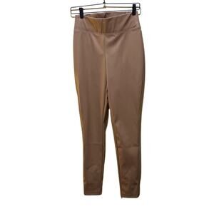 INC Taupe Faux Leather Leggings Size 4